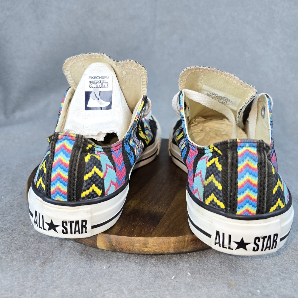 Converse All Star Black Multicolor Southwestern Themed Sneakers Womens Size 6.5 - Picture 5 of 8